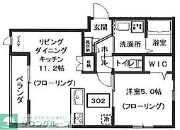 マンション 渋谷区上原2丁目 1LDKの間取図画像