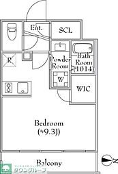 新宿区下落合3丁目マンション ワンルームの間取図画像