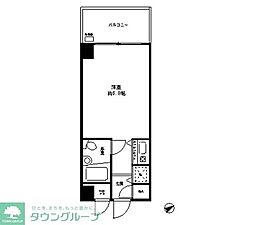 マートルコート東中野 ワンルームの間取図画像
