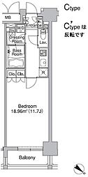 レジディア市ヶ谷2 1Kの間取図画像