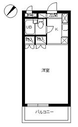 スカイコート野方 1Kの間取図画像