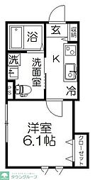 Casa.Kelly(カーサケリー) 1Kの間取図画像