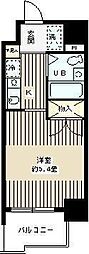 フォレスタ御苑前 1Kの間取図画像