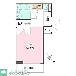 ダイホープラザ荻窪 ワンルームの間取図画像