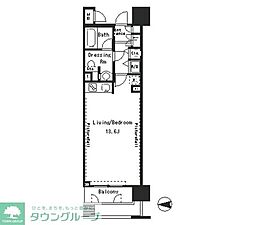 パークアクシス四谷ステージ ワンルームの間取図画像