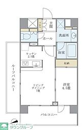 プレミアコンフォート西荻窪 1LDKの間取図画像