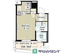 マイタワーレジデンス 1Kの間取図画像
