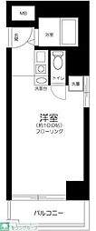 陽輪台西新宿 ワンルームの間取図画像