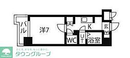リージア代々木 1Kの間取図画像