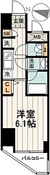 ZOOM新宿南Second 1Kの間取図画像