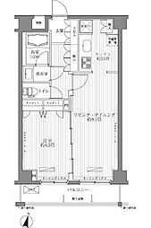 メゾンカルム西新宿 1LDKの間取図画像