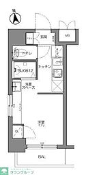 スカイコート高田馬場5 ワンルームの間取図画像