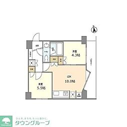 BPRレジデンス代々木 2LDKの間取図画像