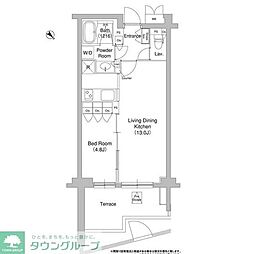 コンフォリア原宿 1LDKの間取図画像
