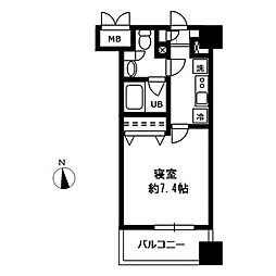 レジディア四谷三丁目 1Kの間取図画像