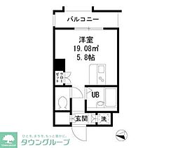 ダイヤモンドレジデンス新宿 ワンルームの間取図画像
