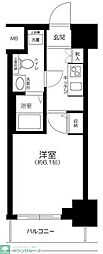 プレールドゥーク目白 ワンルームの間取図画像