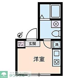 アムス早稲田 ワンルームの間取図画像