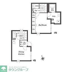 パセオ四谷 1DKの間取図画像
