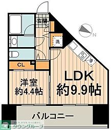 桜ヒルズ九段北 1LDKの間取図画像