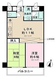 都営三田線 志村坂上駅 徒歩12分の賃貸マンション 3階2LDKの間取り