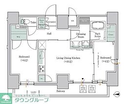 ワンルーフレジデンス板橋大山 11階2LDKの間取り