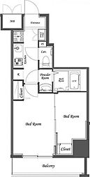 都営三田線 本蓮沼駅 徒歩3分の賃貸マンション 8階2Kの間取り