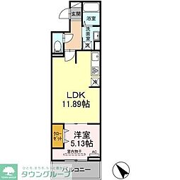東武東上線 東武練馬駅 徒歩16分の賃貸アパート 2階1LDKの間取り