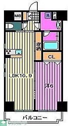 JR京浜東北・根岸線 川口駅 徒歩9分の賃貸マンション 6階1LDKの間取り