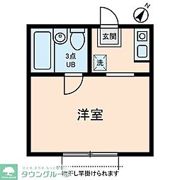 JR京浜東北・根岸線 赤羽駅 徒歩7分の賃貸アパート 2階ワンルームの間取り