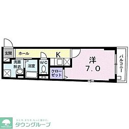 JR埼京線 板橋駅 徒歩5分の賃貸マンション 3階1Kの間取り