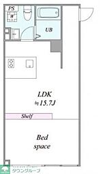 都営三田線 西台駅 徒歩7分の賃貸マンション 1階1LDKの間取り