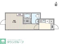JR埼京線 十条駅 徒歩8分の賃貸アパート 1階1Kの間取り