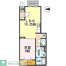 JR埼京線 浮間舟渡駅 徒歩10分の賃貸アパート 1階1LDKの間取り