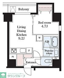 東京メトロ南北線 西ケ原駅 徒歩4分の賃貸マンション 4階1LDKの間取り
