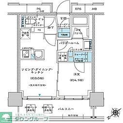 都営三田線 板橋区役所前駅 徒歩5分の賃貸マンション 9階1LDKの間取り