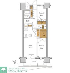 JR京浜東北・根岸線 東十条駅 徒歩5分の賃貸マンション 10階2LDKの間取り