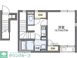 レオネクストクレストコート 2階1Kの間取り