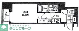JR山手線 駒込駅 徒歩10分の賃貸マンション 1階1Kの間取り
