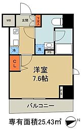 JR京浜東北・根岸線 王子駅 徒歩8分の賃貸マンション 10階1Kの間取り