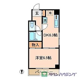 JR京浜東北・根岸線 赤羽駅 徒歩6分の賃貸マンション 2階1DKの間取り
