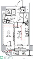 JR埼京線 板橋駅 徒歩5分の賃貸マンション 2階1DKの間取り