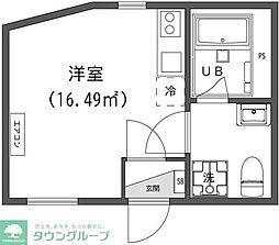 東京メトロ南北線 王子神谷駅 徒歩6分の賃貸マンション 5階ワンルームの間取り