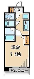 東京メトロ南北線 王子神谷駅 徒歩2分の賃貸マンション 7階1Kの間取り