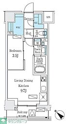 Urban Breeze 巣鴨 1LDKの間取図画像
