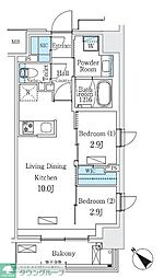 Urban Breeze 巣鴨 2LDKの間取図画像