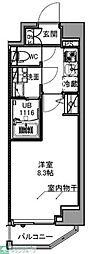 S-RESIDENCE王子east 1Kの間取図画像