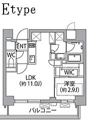 レスピール蓮根 1LDKの間取図画像