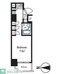 メインステージ王子駅前 ワンルームの間取図画像