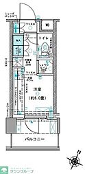 コムレジ赤羽 ワンルームの間取図画像